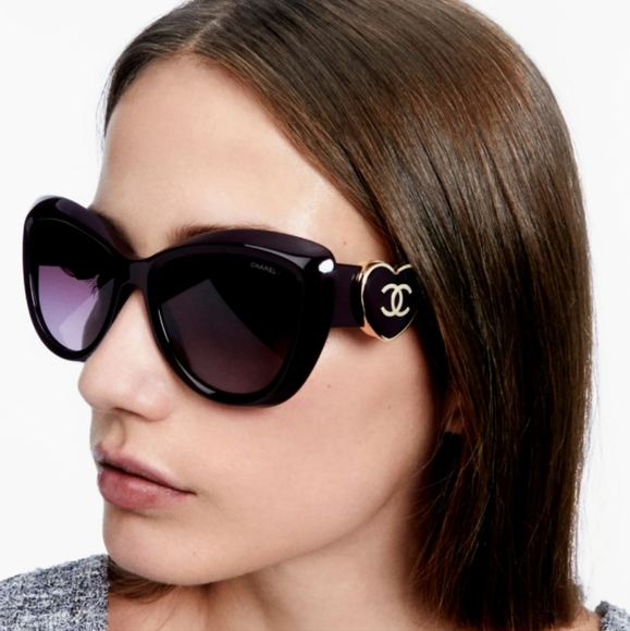 CHANEL 5517A 622 S8 BLACK SUNGLASSES HIDDEN MIRROR Polarized - Picture 6 of 16